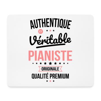 Authentique et véritable pianiste - Originale - Tapis de souris (format paysage) - blanc - Devant