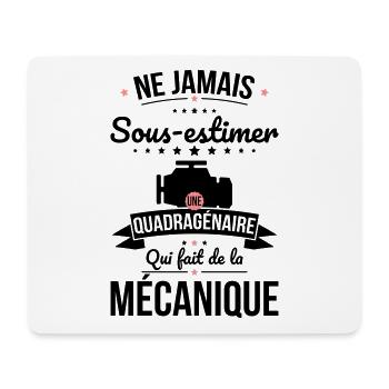 Sous-estimer quadragénaire qui fait mécanique - Tapis de souris (format paysage) - blanc - Devant