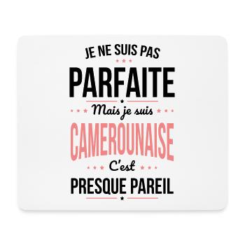 Je ne suis pas parfaite mais je suis Camerounaise - Tapis de souris (format paysage) - blanc - Devant