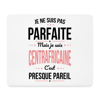 Pas parfaite mais je suis Centrafricaine - Tapis de souris (format paysage) - blanc - Devant