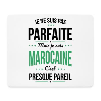 Je ne suis pas parfaite mais je suis Marocaine - Tapis de souris (format paysage) - blanc - Devant