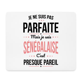 Je ne suis pas parfaite mais je suis Sénégalaise - Tapis de souris (format paysage) - blanc - Devant