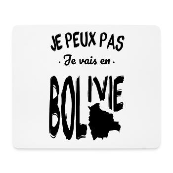 Je peux pas je vais en Bolivie - Tapis de souris (format paysage) - blanc - Devant