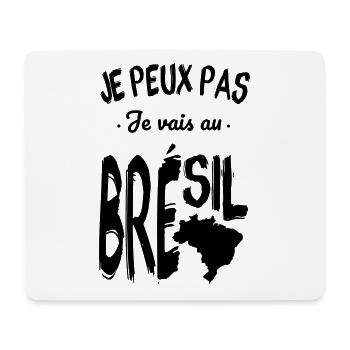 Je peux pas je vais au Brésil - Tapis de souris (format paysage) - blanc - Devant