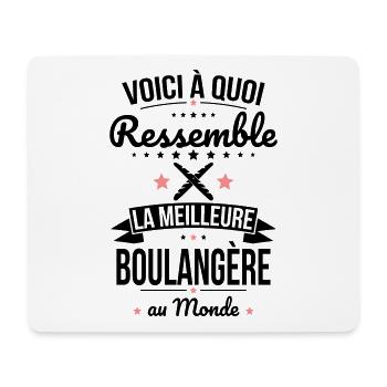 Voici à quoi ressemble la meilleure boulangère - Tapis de souris (format paysage) - blanc - Devant