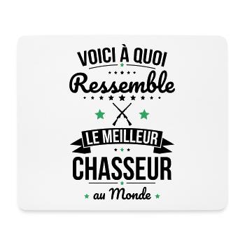 Voici à quoi ressemble le meilleur chasseur - Tapis de souris (format paysage) - blanc - Devant