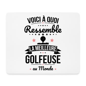 Voici à quoi ressemble la meilleure golfeuse - Tapis de souris (format paysage) - blanc - Devant