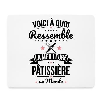 Voici à quoi ressemble la meilleure pâtissière - Tapis de souris (format paysage) - blanc - Devant