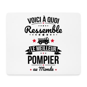 Voici à quoi ressemble le meilleur pompier - Tapis de souris (format paysage) - blanc - Devant