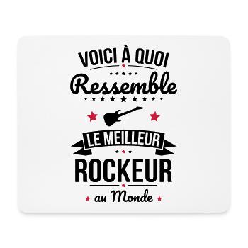 Voici à quoi ressemble le meilleur rockeur - Tapis de souris (format paysage) - blanc - Devant