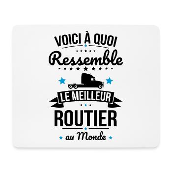 Voici à quoi ressemble le meilleur routier - Tapis de souris (format paysage) - blanc - Devant