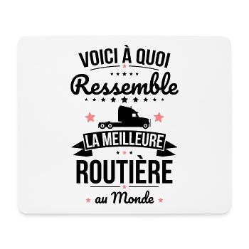 Voici à quoi ressemble la meilleure routière - Tapis de souris (format paysage) - blanc - Devant