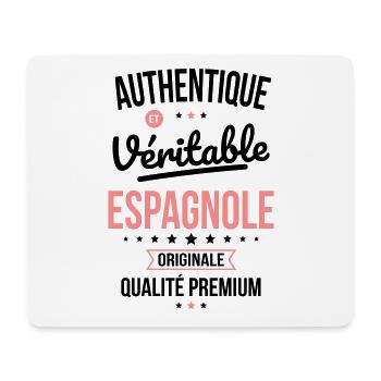 Authentique et véritable Espagnole - Originale - Tapis de souris (format paysage) - blanc - Devant