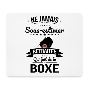 Sous-estimer une retraitée qui fait de la boxe - Tapis de souris (format paysage) - blanc - Devant