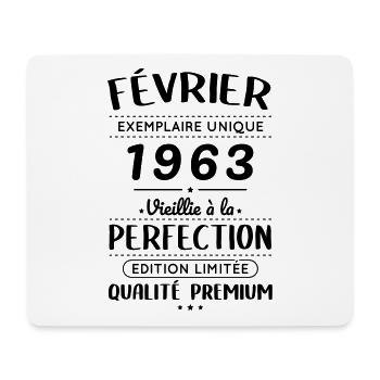 Anniversaire 60 ans - Février 1963 Perfection - Tapis de souris (format paysage) - blanc - Devant