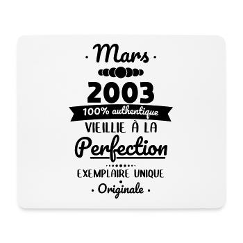Anniversaire 20 ans - Mars 2003 Originale - Tapis de souris (format paysage) - blanc - Devant