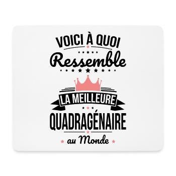 A quoi ressemble meilleure quadragénaire au monde - Tapis de souris (format paysage) - blanc - Devant