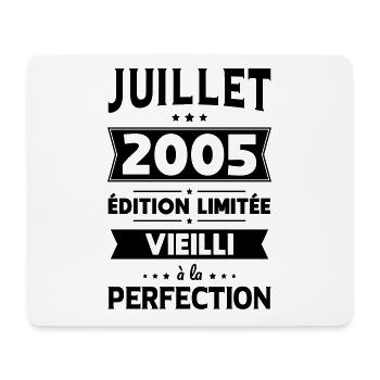 Anniversaire 20 ans - Juillet 2005 Perfection - Tapis de souris (format paysage) - blanc - Devant