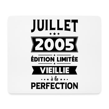 Anniversaire 20 ans - Juillet 2005 Perfection - Tapis de souris (format paysage) - blanc - Devant