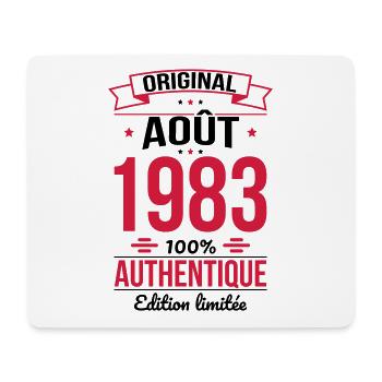 Anniversaire 40 ans - Original - Août 1983 - Tapis de souris (format paysage) - blanc - Devant
