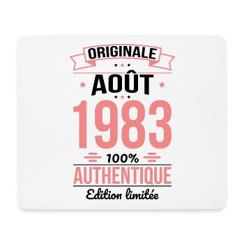Anniversaire 40 ans - Originale - Août 1983 - Tapis de souris (format paysage) - blanc - Devant