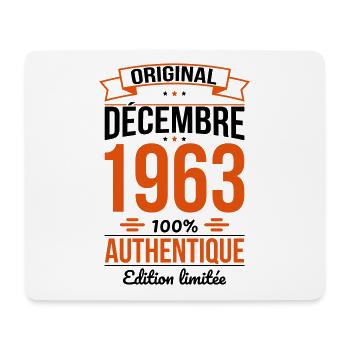 Anniversaire 60 ans - Original - Décembre 1963 - Tapis de souris (format paysage) - blanc - Devant