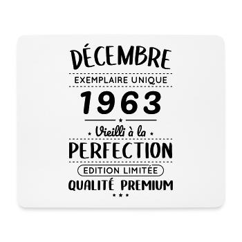 Anniversaire 60 ans - Décembre 1963 Perfection - Tapis de souris (format paysage) - blanc - Devant