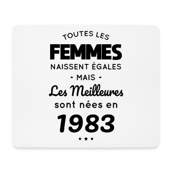 Anniversaire 40 ans - Meilleures sont nées en 1983 - Tapis de souris (format paysage) - blanc - Devant