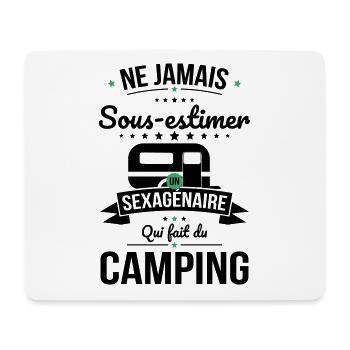Sous-estimer un sexagénaire qui fait du camping - Tapis de souris (format paysage) - blanc - Devant