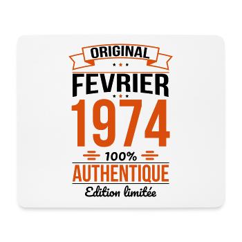 Anniversaire 50 ans - Original - Février 1974 - Tapis de souris (format paysage) - blanc - Devant