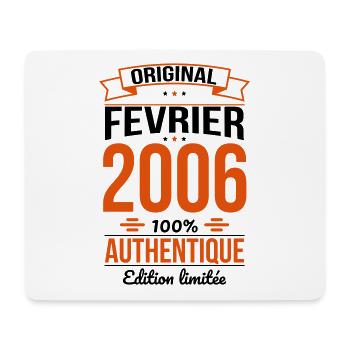 Anniversaire 18 ans - Original - Février 2006 - Tapis de souris (format paysage) - blanc - Devant