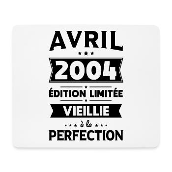 20-jähriges Jubiläum - April 2004 Perfektion - Mousepad (Querformat) - Weiß - Vorne