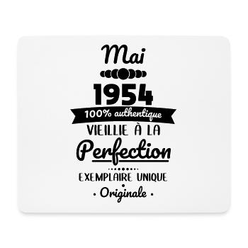 70-jähriges Jubiläum - Mai 1954 Original - Mousepad (Querformat) - Weiß - Vorne