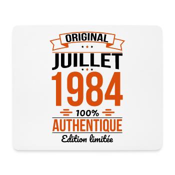 40-jähriges Jubiläum - Original - Juli 1984 - Mousepad (Querformat) - Weiß - Vorne
