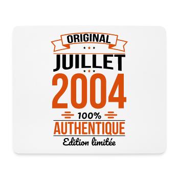 Anniversaire 20 ans - Original - Juillet 2004 - Tapis de souris (format paysage) - blanc - Devant