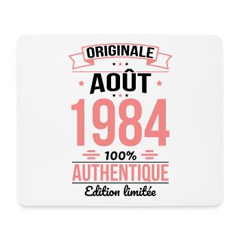 40-jähriges Jubiläum - Original - August 1984 - Mousepad (Querformat) - Weiß - Vorne