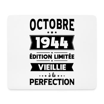 80th Birthday - October 1944 Perfection - Mouse Pad (horizontal) - white - Front