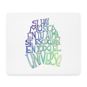 Musik in deiner Seele - Aquarell-Phrase - Mousepad (Querformat) - Weiß - Vorne