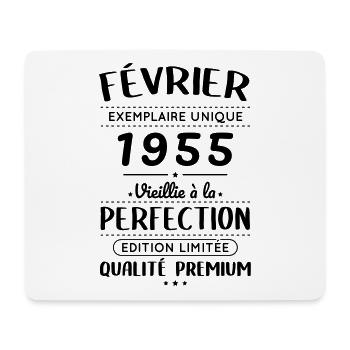 Anniversaire 70 ans - Février 1955 Perfection - Tapis de souris (format paysage) - blanc - Devant