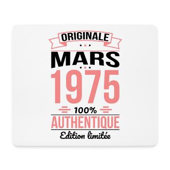 50. Jahrestag - Original - März 1975 - Mousepad (Querformat) - Weiß - Vorne