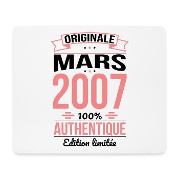 18th Birthday - Original - March 2007 - Mouse Pad (horizontal) - white - Front
