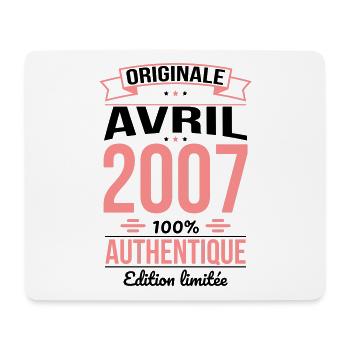 Anniversaire 18 ans - Originale - Avril 2007 - Tapis de souris (format paysage) - blanc - Devant