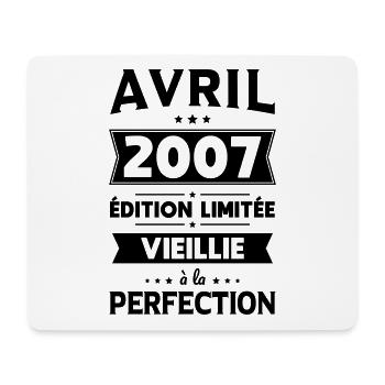 Anniversaire 18 ans - Avril 2007 Perfection - Tapis de souris (format paysage) - blanc - Devant