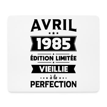 Anniversaire 40 ans - Avril 1985 Perfection - Tapis de souris (format paysage) - blanc - Devant
