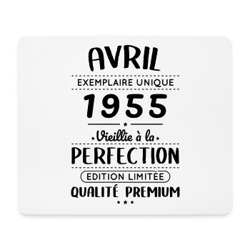 Anniversaire 70 ans - Avril 1955 Perfection - Tapis de souris (format paysage) - blanc - Devant