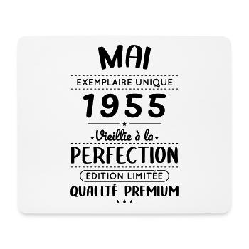 Anniversaire 70 ans - Mai 1955 Perfection - Tapis de souris (format paysage) - blanc - Devant