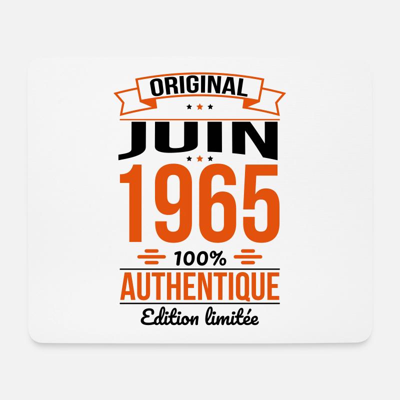 60. Jahrestag - Original - Juni 1965 - Mousepad (Querformat) - Weiß