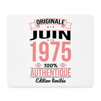 50. Jahrestag - Original - Juni 1975 - Mousepad (Querformat) - Weiß - Vorne
