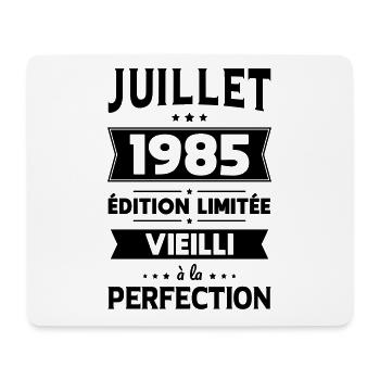 Anniversaire 40 ans - Juillet 1985 Perfection - Tapis de souris (format paysage) - blanc - Devant