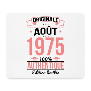 50. Jahrestag - Original - August 1975 - Mousepad (Querformat) - Weiß - Vorne